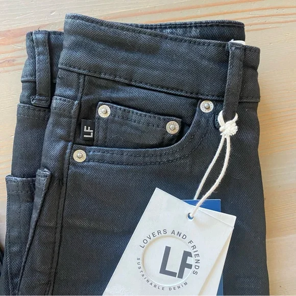 NWT Lovers + Friends Greyson Ultra High Rise Slim Boot Deepwater Black 25 26 - Picture 5 of 9